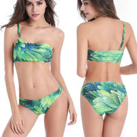 Women Sexy Green Swimsuit Girl Bikini