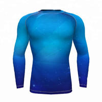 2019 Mens Sports Wear Crossfit Shirt Sublimation Rash Guards Wholesale