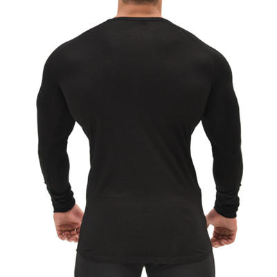 2019 Black Mens Gym Wear Crossfit Shirt Rash Guards