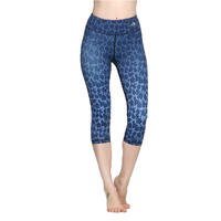 Women active legging sublimation printed yoga pants jogging capri