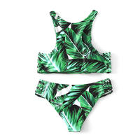 Green Wholesale Beach Swimsuit Sexy Teen Girls Bikini