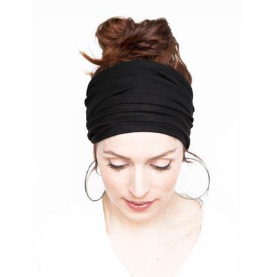 Custom Nylon Headband Girl Headband Black