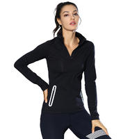 Wholesale Jacket with Zip Women Gym Wear Breathable Fitness Yoga Wear