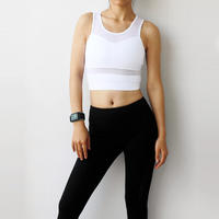 2019 New active wear sexy mesh womens gym crop top