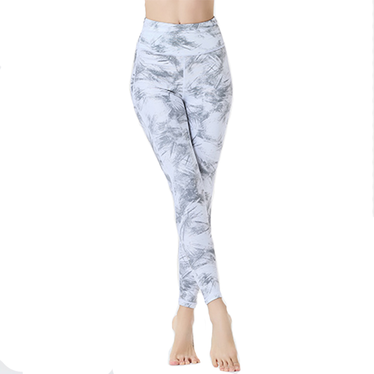 Women Sublimated Snowflake Pattern Yoga Pants Push Up High Waist Running Leggings Fitness Gym Tights