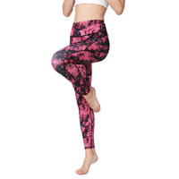 Women Digital Printed Yoga Pants High Waist Push Up Sports Leggings Fitness Running Tummy Control Trousers