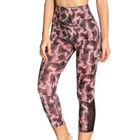 Women's Tights Active Sports Yoga Running Colorful Floral Printing Pants Workout Ankle Leggings Capri