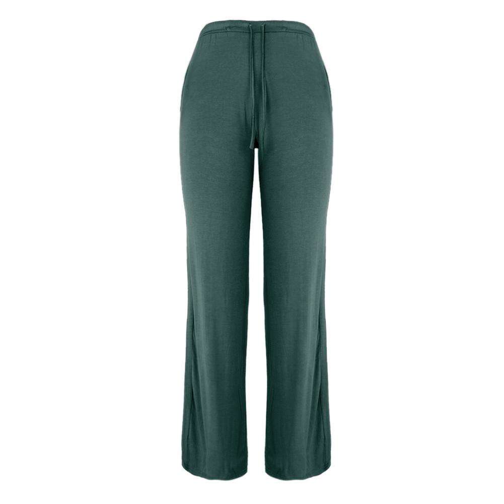 Green Women Sports Pants Loose Pants