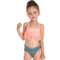 Custom Digital Printed One Set  Kids Bikini Swimwear